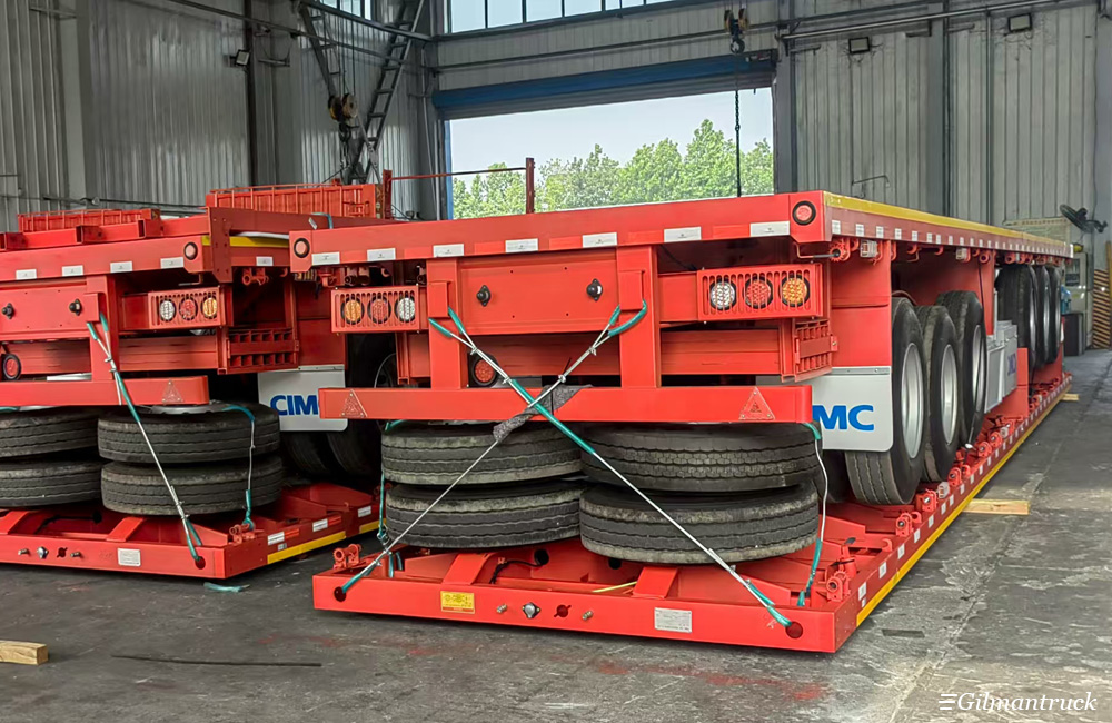CIMC 3-axle 40-foot container flatbed semi-trailer